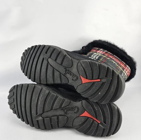 Coach Women's Jennie Q522 Signature Plaid Rabbit Fur Trimmed Winter Boots 10B - Picture 7 of 8